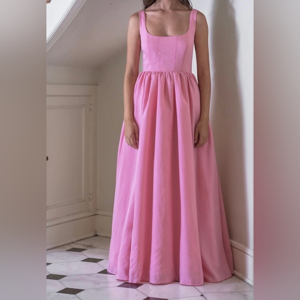 Maison Amory Take Me Out Pink Dress Corset Lace Up Back Size Medium